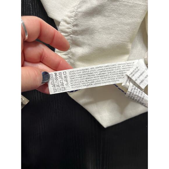 Zara Aztec Embroidered Linen Blend Shift Dress - Picture 6 of 6